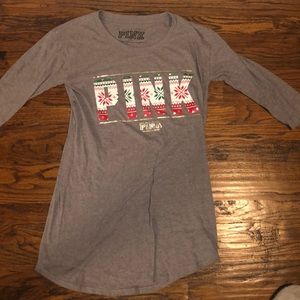 PINK Victoria’s Secret long sleeve sleep dress